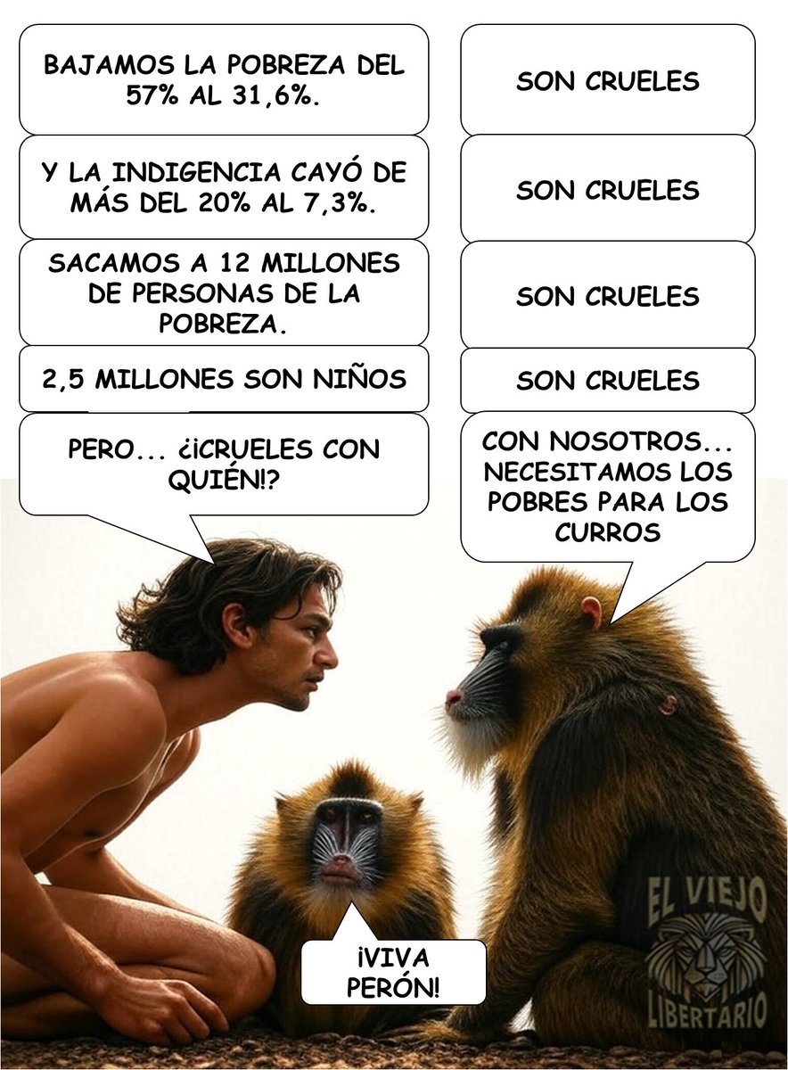 Tan real que duele.
<a href="/JMilei/">Javier Milei</a> <a href="/SPettovelloOK/">Sandra Pettovello</a>