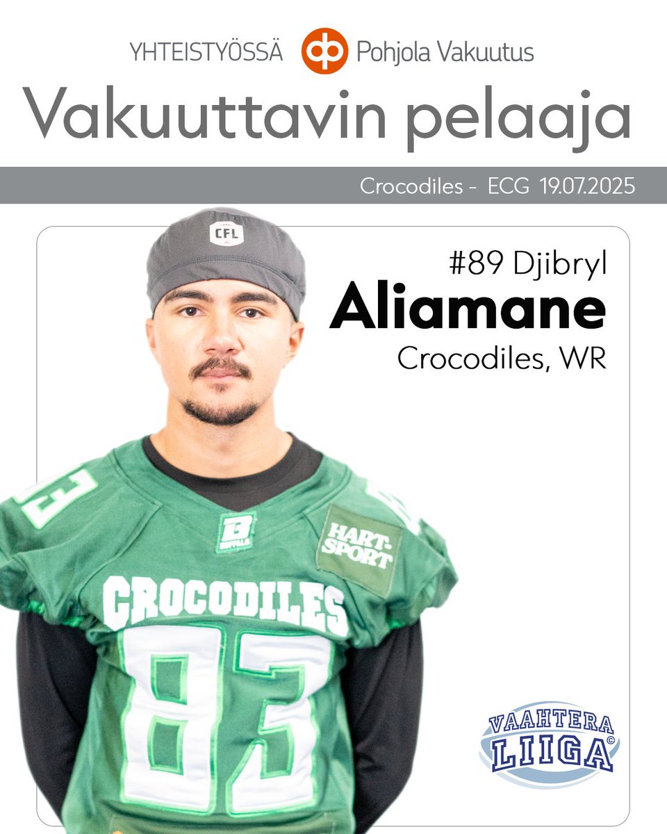 Vaahteraliiga (@vaahteraliiga) on Twitter photo Vaahteraliigan kuudennen kierroksen pÀÀtösottelussa kotijoukkue <a href="/Crocodilesoffic/">SeinĂ€joki Crocodiles</a> otti voiton <a href="/ECG1979Official/">East City Giants</a> lukemin 42-10 (28-0). <a href="/PohjolaVakuutus/">OP Pohjola</a> palkitsi ottelun vakuuttavimpana pelaajana Crocodilesin laitahyökkÀÀjĂ€ Djibryl Aliamanen đ Vaahteraliigan kuudennen kierroksen pÀÀtösottelussa kotijoukkue <a href="/Crocodilesoffic/">SeinĂ€joki Crocodiles</a> otti voiton <a href="/ECG1979Official/">East City Giants</a> lukemin 42-10 (28-0). <a href="/PohjolaVakuutus/">OP Pohjola</a> palkitsi ottelun vakuuttavimpana pelaajana Crocodilesin laitahyökkÀÀjĂ€ Djibryl Aliamanen đ