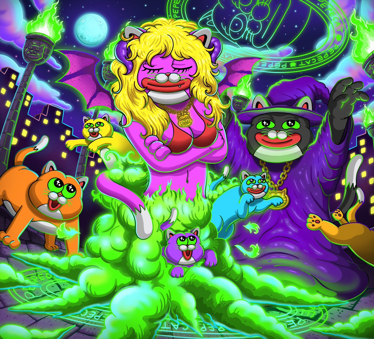 tungsungg's tweet image. PEPECAT Summoning the Green Spirit! 💖😺🐸🕯️🐈🐈⬛👙💚🌃🌕🐾✨
@pepecattoken
#PEPECAT
