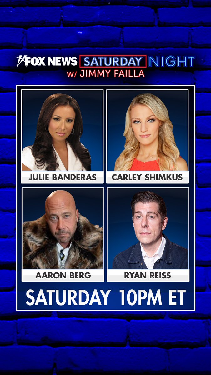 JulieBanderas's tweet image. You won’t want to miss it! @jimmyfailla @CarleyShimkus @aaronbergcomedy @ryanreiss @FoxNews