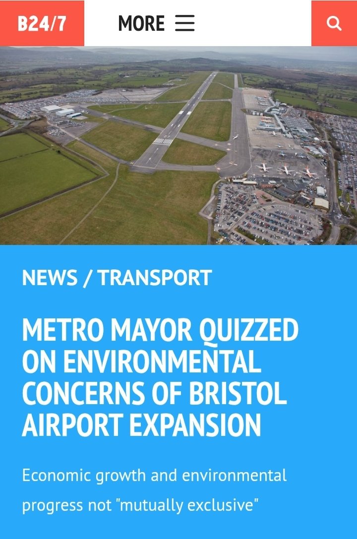 The Committee on Climate Change that advises the government says we need no net expansion in air travel. The West's Metro Mayor talks of the economic growth brought by the airport. She doesn't get it. Climate change isn't good for the economy.