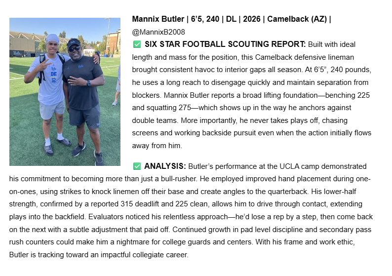 MannixB2008's tweet image. Thank you @sixstarfootball for the write up! @CamelbackFB