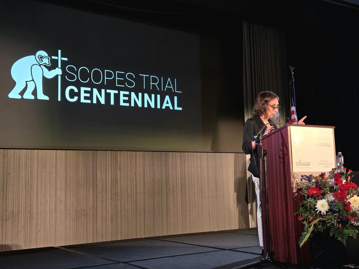 center4inquiry's tweet photo. Author Brenda Wineapple reminds us that the #Scopes Trial didn’t happen in a vacuum. 1925 was a pressure cooker. https://t.co/C0Nu0U0uqy