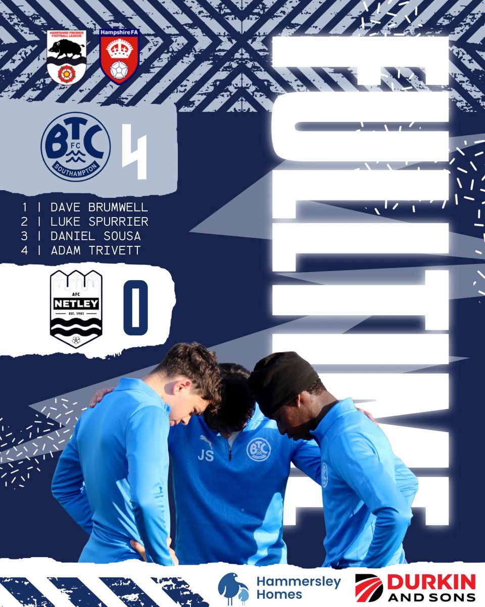 BTC Southampton FC (@btcsotonfc) on Twitter photo ๐ฆ FULL-TIME ๐ฆ
BTC 4 - 0 <a href="/AFCNetley/">AFC Netley</a> Devs
A dominant performance and clean sheet as we continue our pre-season in style.
Goals from:
โฝ Dave
โฝ Luke
โฝ Daniel
โฝ Adam
Another solid team effort, goals shared around, and a real statement on the pitch. On to the next! ๐ช๐ตโช ๐ฆ FULL-TIME ๐ฆ
BTC 4 - 0 <a href="/AFCNetley/">AFC Netley</a> Devs
A dominant performance and clean sheet as we continue our pre-season in style.
Goals from:
โฝ Dave
โฝ Luke
โฝ Daniel
โฝ Adam
Another solid team effort, goals shared around, and a real statement on the pitch. On to the next! ๐ช๐ตโช
