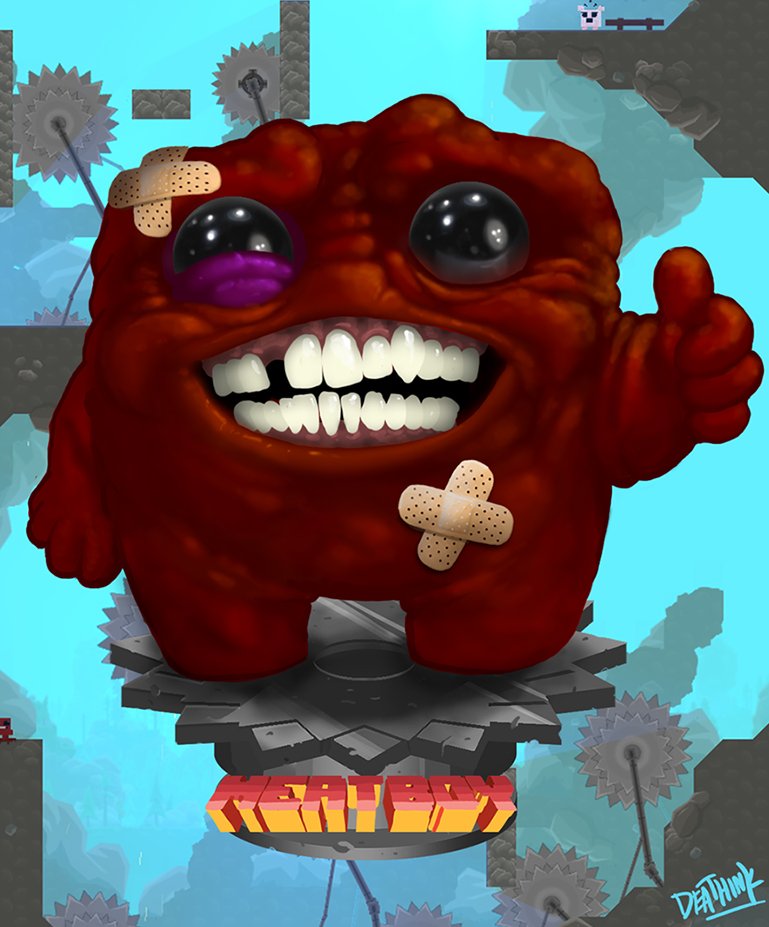deathink_art's tweet image. did I ever post these Meat Boy pics I drew here?
@edmundmcmillen