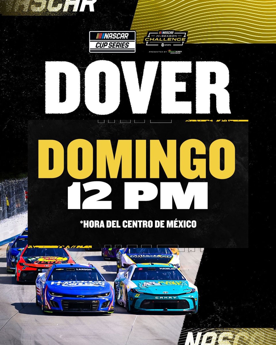NASCARMexico_'s tweet image. ¡Emoción al máximo en las semifinales del NASCAR In-Season Challenge en Dover! 🏁 🔥
#NASCARMexico #NASCARMexicoCity