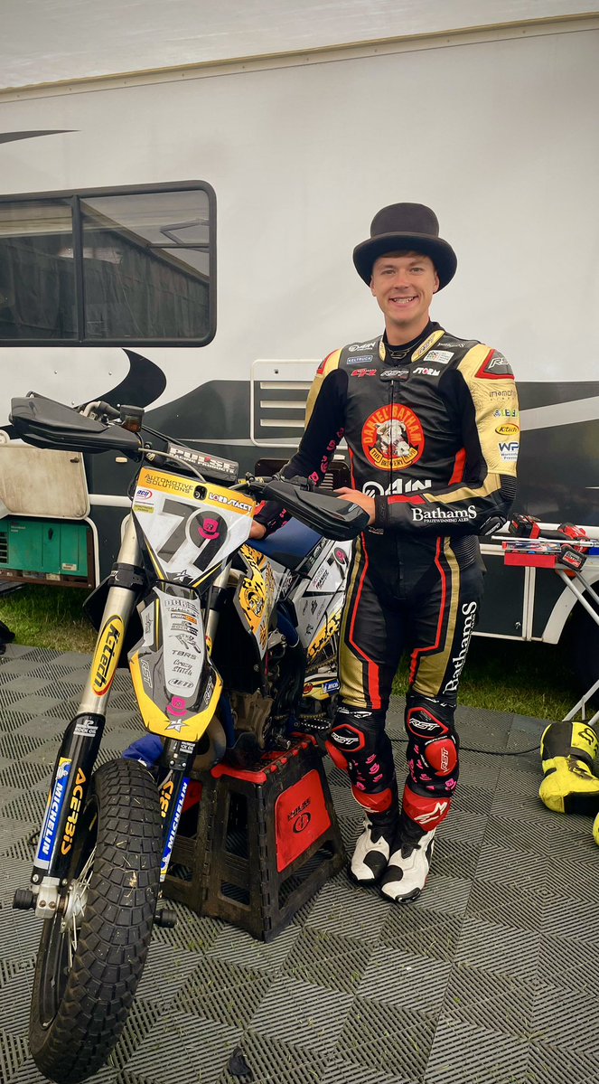 valmilam's tweet image. Storm Stacey at Oliver’s Mount today. He’s competing in the Bathmate Supermoto class over the Barry Sheene Festival this weekend.