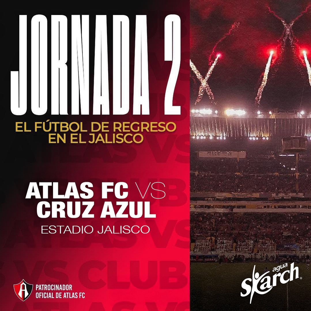 ¡Que se sienta el apoyo rojinegros! 🔥

El cuadro tapatío hace su debut del apertura 2025 ante el Cruz Azul ⚽️

¡Vamos a ganar! 

#AGA #ElSaborDelDeporte #Atlas #LigaMX