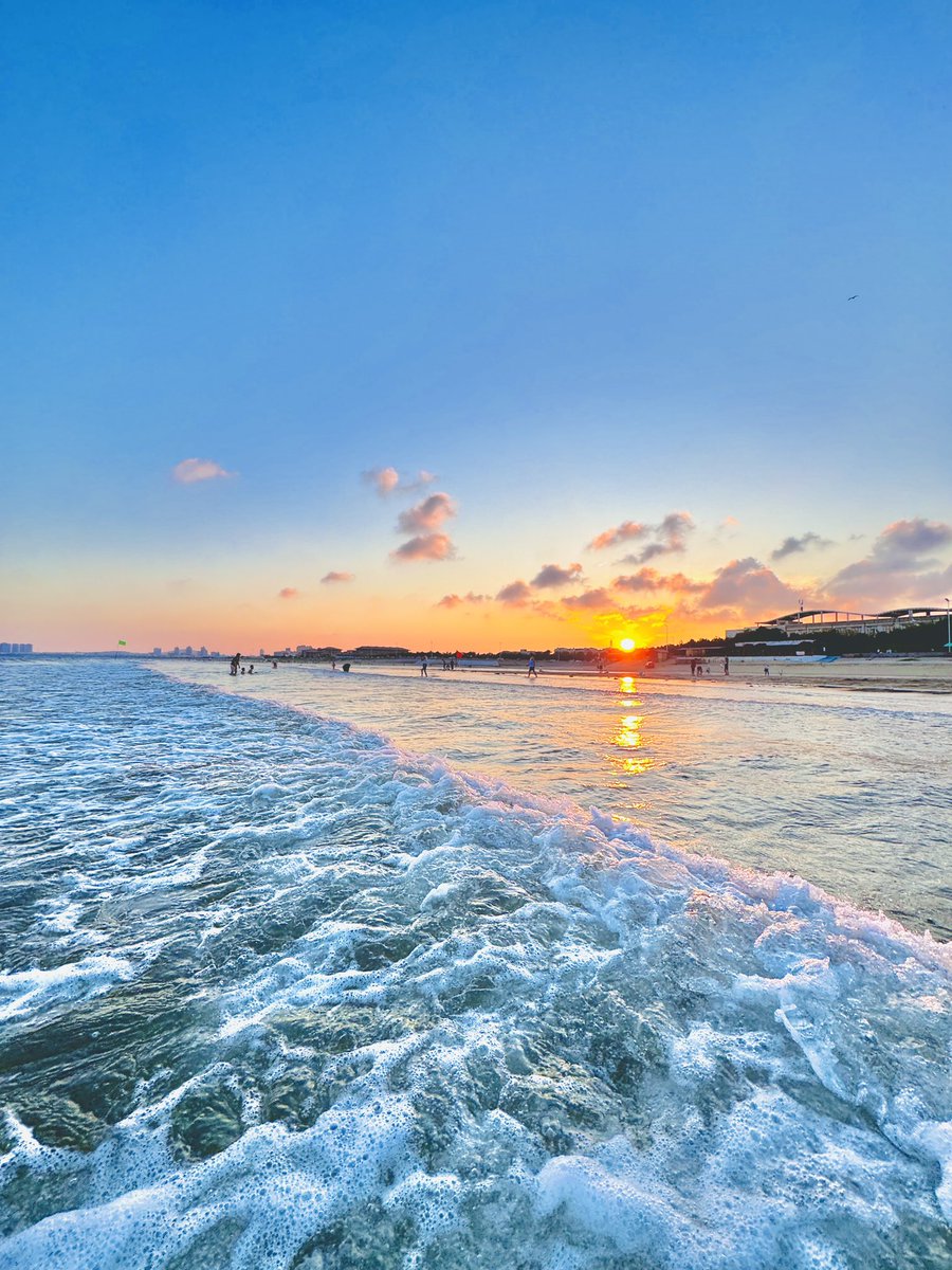 蓝天 夕阳 大海