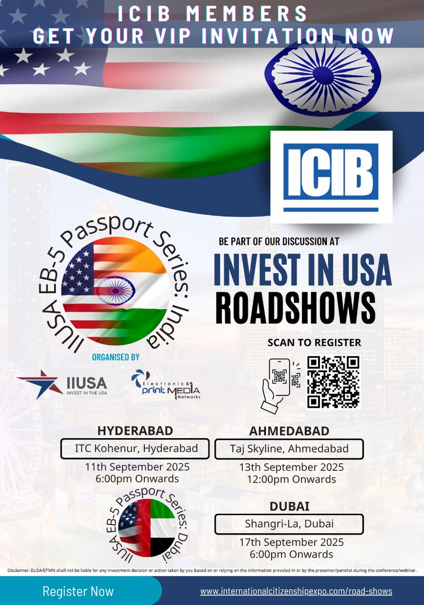 Looking to invest in the USA??? Growing your business in times of uncertainty??? Do join us for the Invest in USA roadshows coming up...