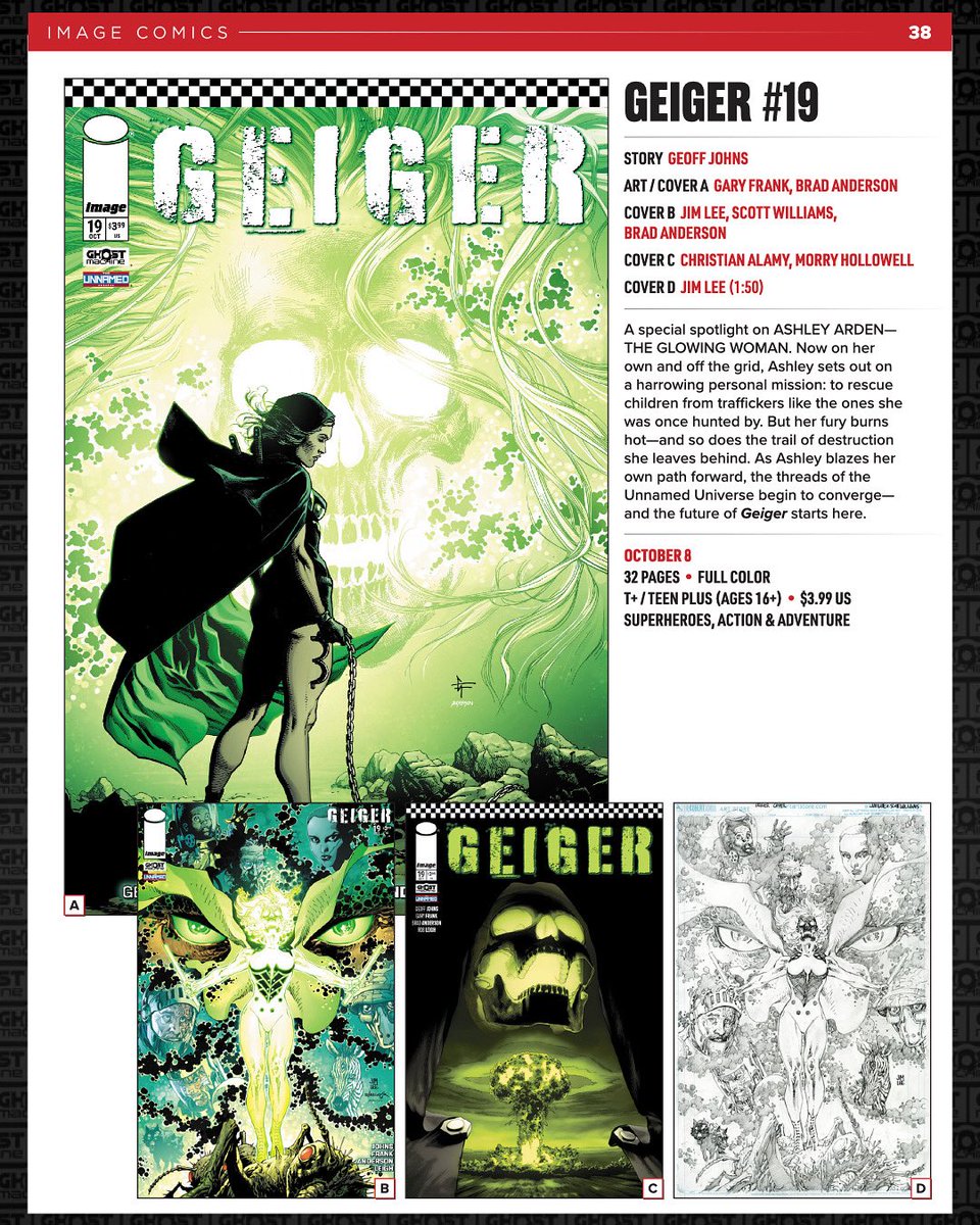 GhostMachinePro's tweet image. Ashley Arden takes center stage in October’s GEIGER #19 with a gorgeous variant cover by @JimLee
