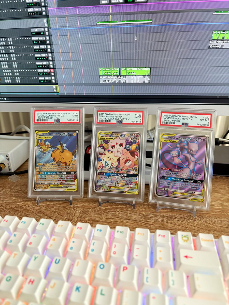saikai_eth's tweet image. best part about working is placing different cards each day to perk me up :&amp;gt;

featuring the tag teams today, still so many tag team cards that I want 😭