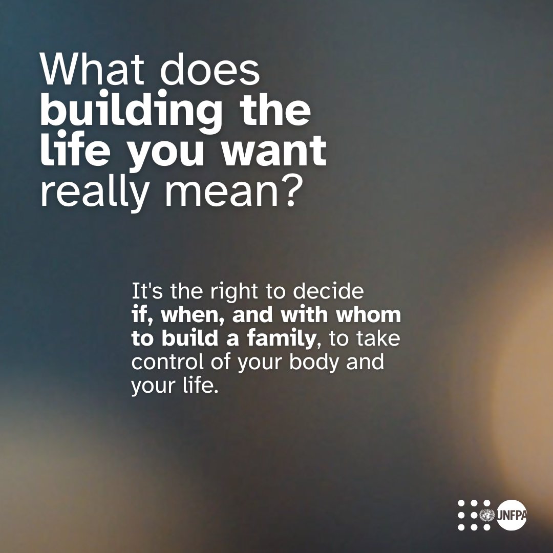 UNFPA's tweet image. Freedom of choice is the right to say no and the power to say yes.
Everyone should be free to make healthy decisions about their own lives and futures.
Join @UNFPA—the @UN sexual and reproductive health agency—to protect our freedom to choose: unf.pa/choices