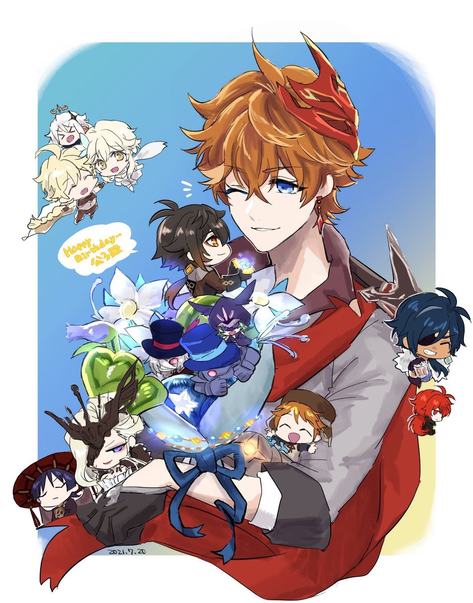 #タルタリヤ生誕祭2025
#タルタリヤ誕生祭2025
過去絵ですが！お誕生日おめでとう公子殿！💧