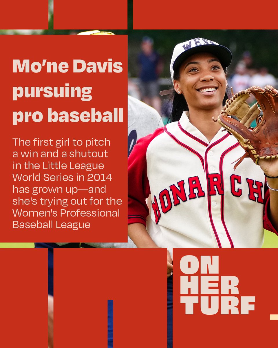 OnHerTurf's tweet image. Former Little League star Mo鈥檔e Davis isn鈥檛 done on the diamond just yet. 鈿撅笍