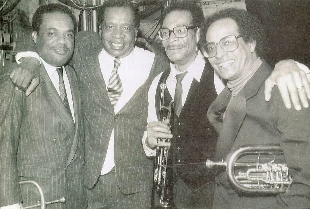 globaljazzqueen's tweet image. "One of my satisfactions in life is being able to take different harmonies and put them together with
real feelings; to improvise and reach the stars."- FREDDIE HUBBARD now @WBGO (Pic: w/Donald Byrd, Woody Shaw + Jimmy Owens)
#jazz #radio