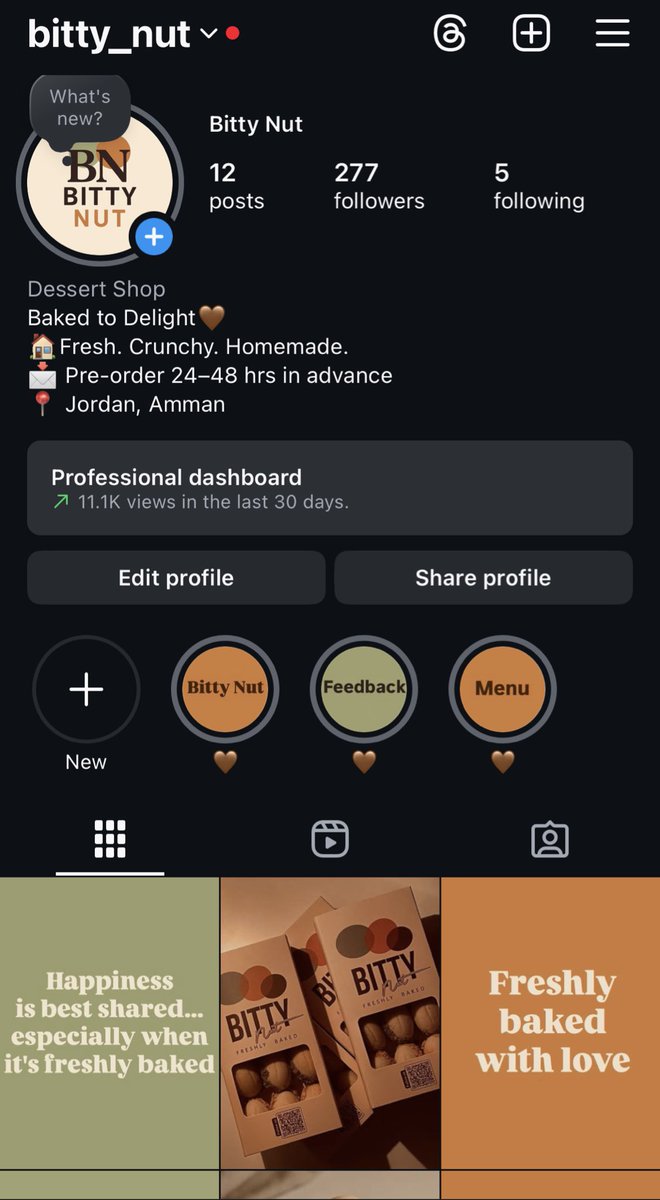 رسميًا بقدر أحكي إني بلّشت مشروعي الصغير🤏🏻
ف ارجوا دعمكم حبايبي🤎🤎 
instagram.com/bitty_nut?igsh…