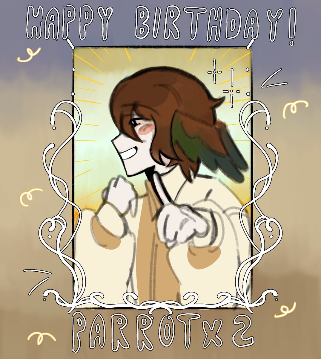 Why_NotZz's tweet image. Happy late birthday to parrot!(• ▽ •;)I wanted to draw for him but completely forgot I did it pretty quickly I do apologize if it looks sketchy
#parrotx2 #parrotx2fanart #lifesteal #lifestealfanart #lifestealsmp