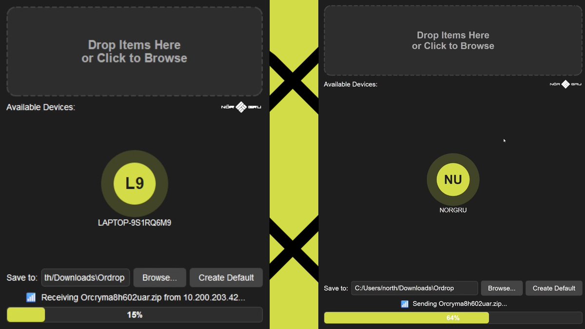 NorthstatGroup's tweet image. Buy NÖRGRU  |  Ordrop P2P local file sharing [ODP] on @Gumroad 

norgru.gumroad.com/l/ordrop 

Check our new software ! Easily transfer P2P files or folders from one of your computers to another in the same room, house or office ! Peer-to-Peer technology empowering your workflow !