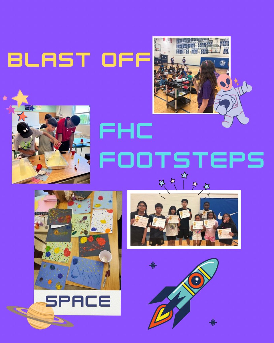 FOYTCDSB's tweet image. 🚀✨ FHC Footsteps blasted off into an amazing week of learning, creativity, and celebration! Our campers explored the wonders of space through fun science experiments, hands-on crafts, and team activities that brought their imaginations to life. 🎨🔭
#foy2025 #FocusOnYouth
