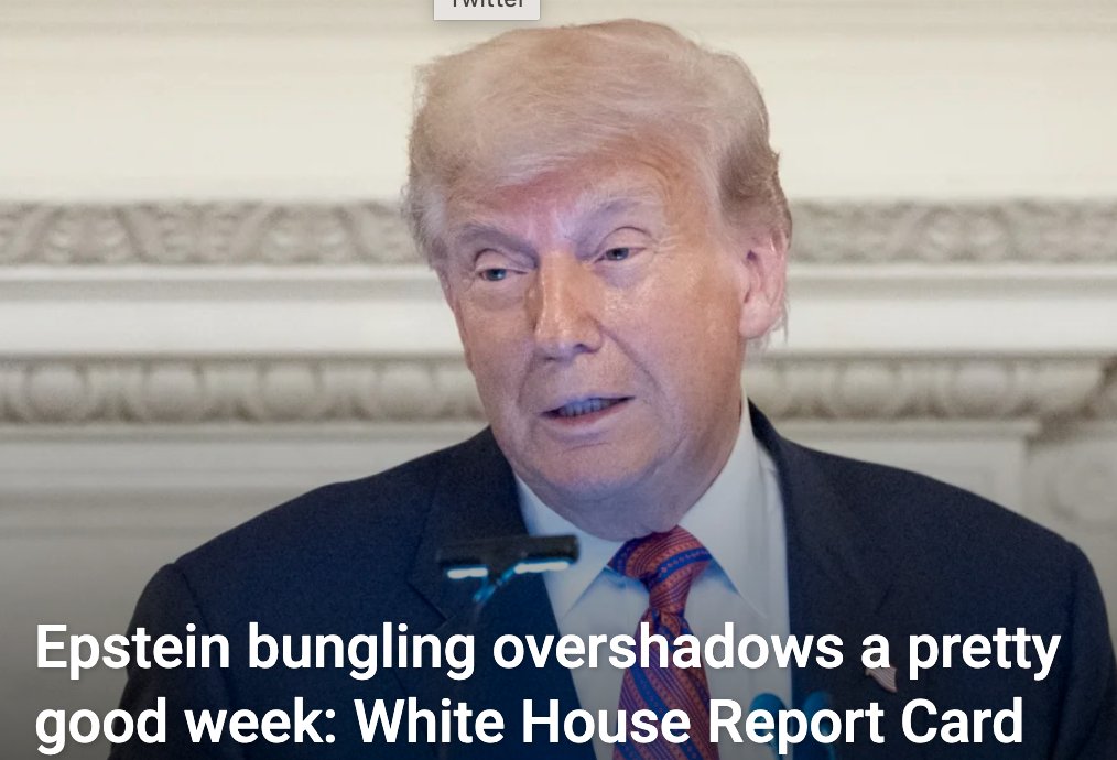 SecretsBedard's tweet image. Epstein bungling overshadows a pretty good week: White House Report Card
@jedbabbin B+ : Thanx to @MELANIATRUMP 47 might be handling Putin wiser
John @zogbystrategies F : Recovering from Epstein might be a long journey
washingtonexaminer.com/news/washingto… via @dcexaminer