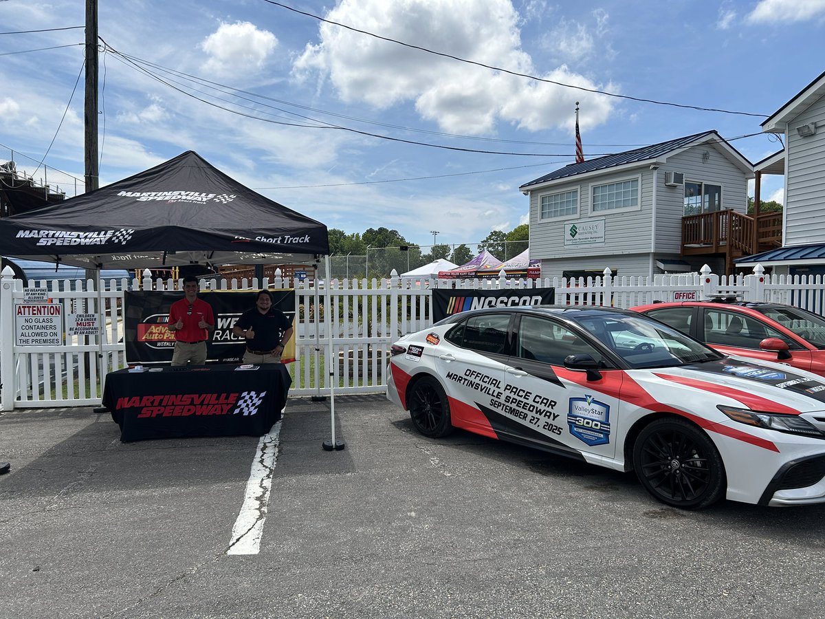 Come check the team out by the Gate 2 entrance here at <a href="/LangleySpeedway/">Langley Speedway</a>  and get some free <a href="/MartinsvilleSwy/">Martinsville Speedway</a> merch!