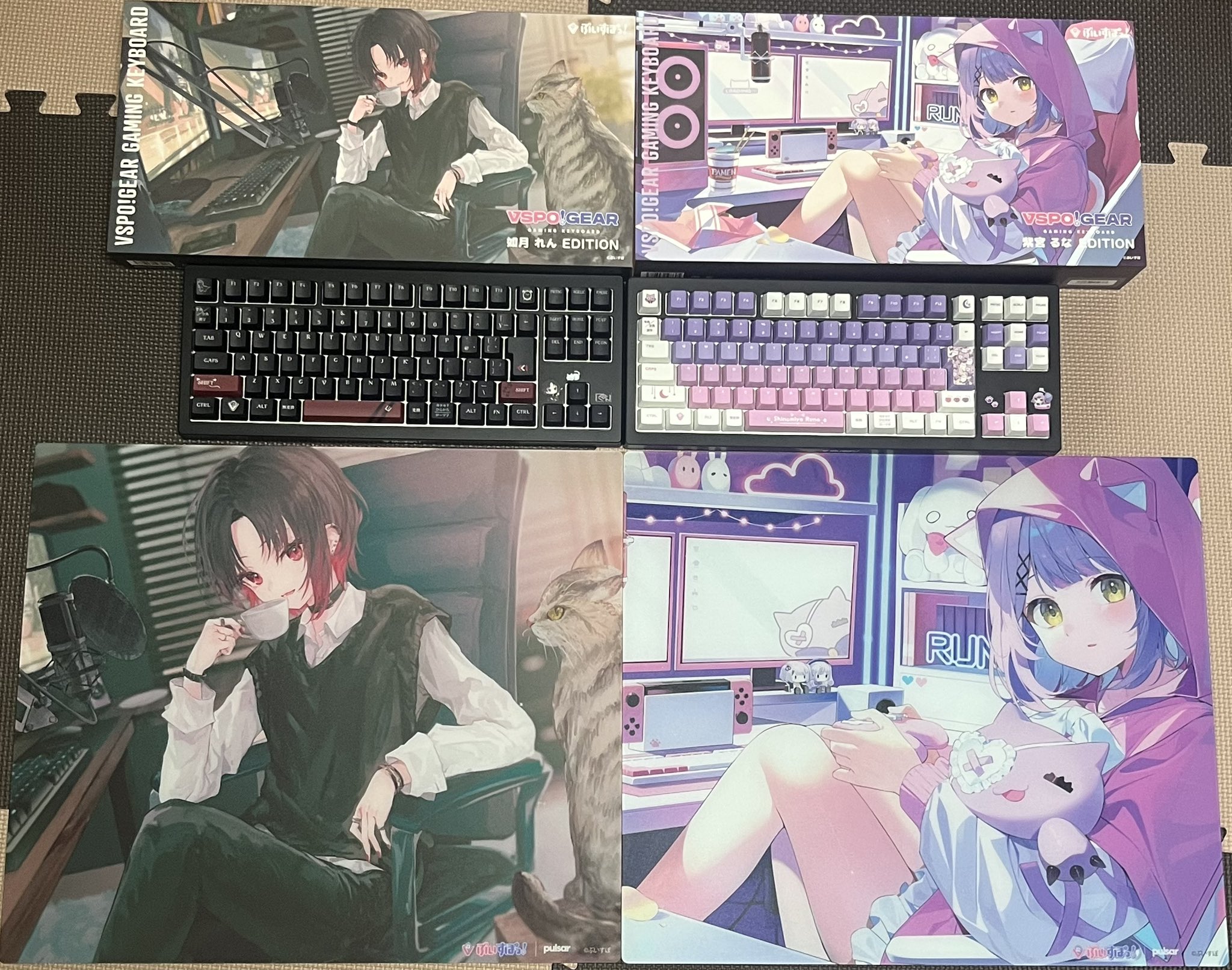 如月レン　ガラスマウスパッド D-GLOW 影 Saki【ガラス製マウスパッド】