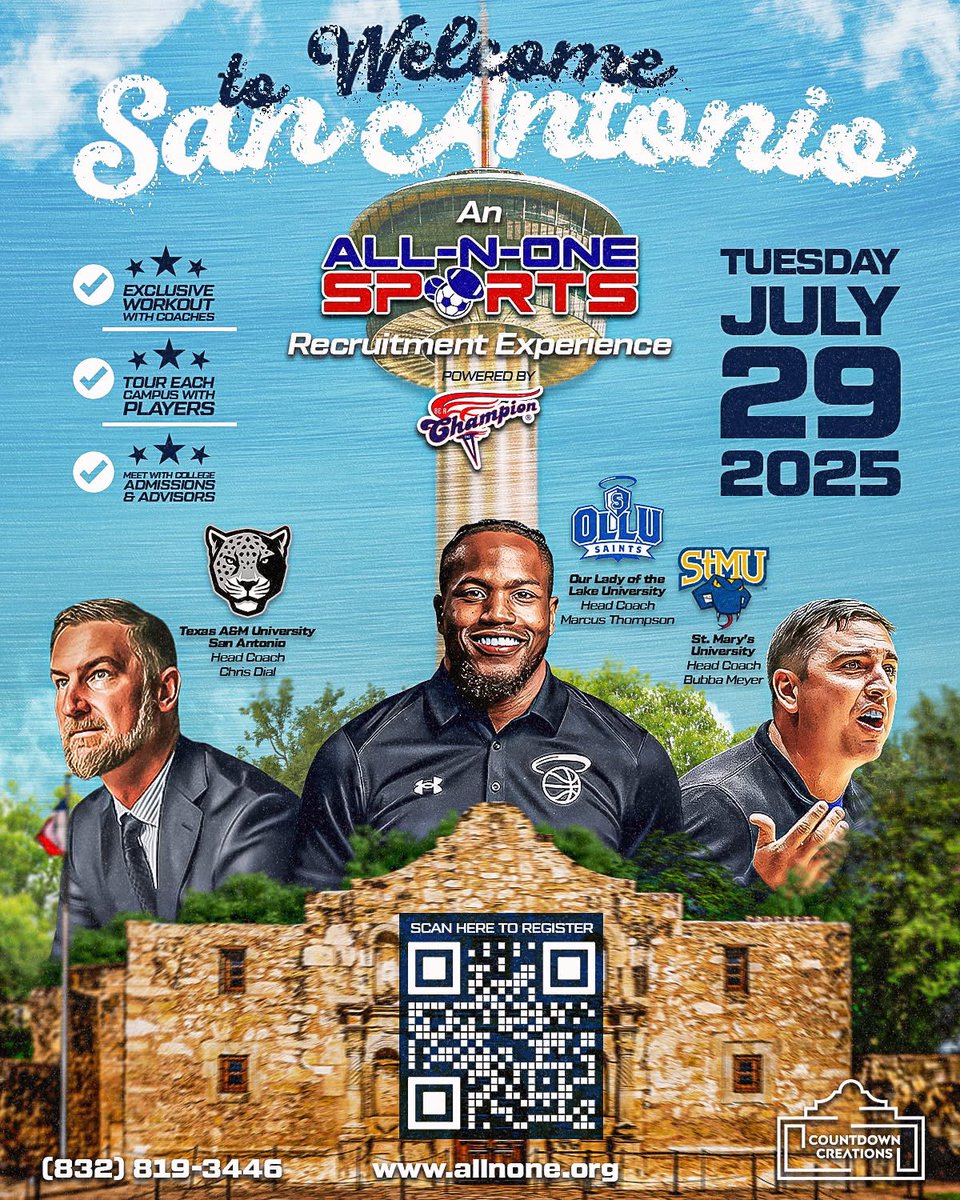 AlzaidCoach's tweet image. Going to be a one of a kind of event.
Get in front of 3 programs with full access to the programs and facilities campus tour included.🔥🏀