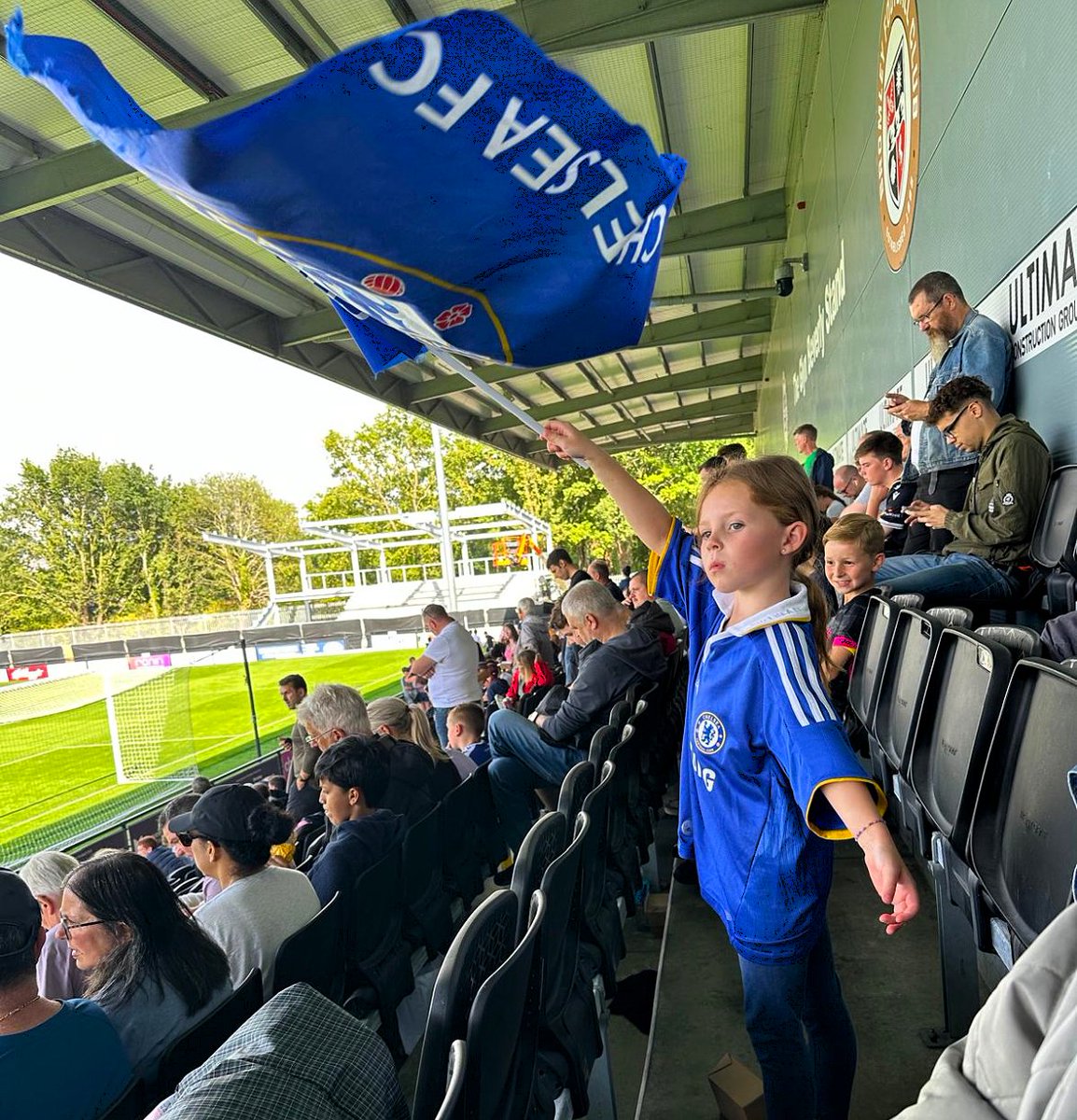 My grand daughter begins her journey as a life long Chelsea supporter. Chelsea lose 2-1 to Bromley in a friendly this afternoon but she can sing Blue Is The Colour to a word. The seed has been sown UTC!