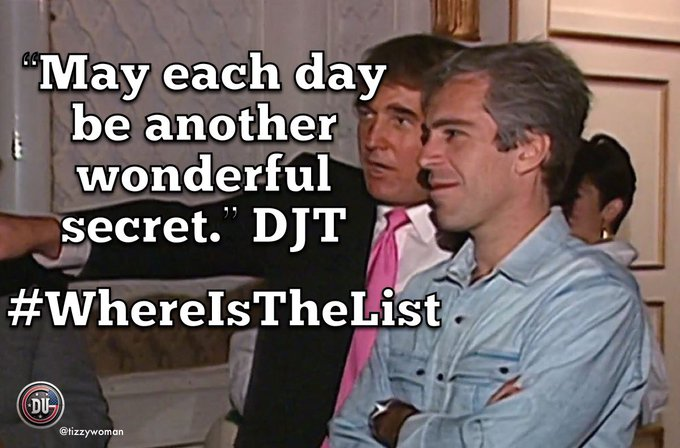 DUnitedGraphics's tweet image. For Epstein's 50th birthday Trump sent him a card saying, "May each day be another wonderful secret" and a personal doodle of a women's body.
It sounds like they knew some secrets about each other.
Trump is on the Epstein list of pedophiles.
#WhereIsTheList
#DemsUnited