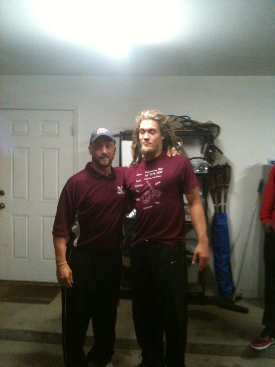 CoachCarthel's tweet image. Saddened to hear the passing of Bryan Braman, one of the greatest players I’ve had the honor of coaching. Will always remember the night you turned your life around, with your first step being to cut the “dreads of the past”. Great heart. Super Bowl Champion. Gone too soon...RIP