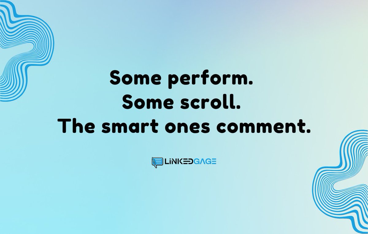 LinkedGage's tweet photo. LinkedIn is a stage.
Posting is cool.
But commenting with intention?
That’s influence.

🎯 Commenting smart > Posting daily

Read the full blog 👉 https://t.co/9VyWJJm2ZC

#LinkedInTips #CommentGameStrong #ContentStrategy #LinkedGage https://t.co/cElyD5P0ZZ