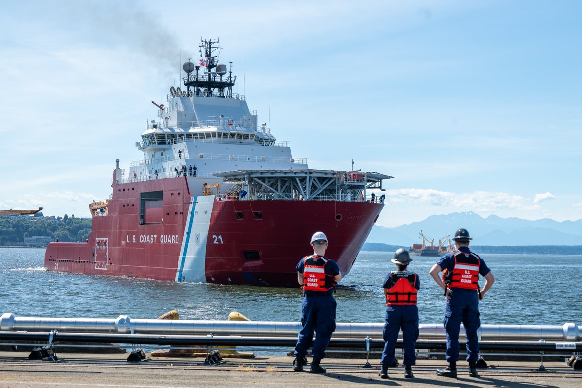 USCG's tweet image. Coast Guard Cutter (CGC) Storis’ historic voyage continues! Through the dedicated efforts of her crew, Storis arrived in Seattle earlier this week, having marked numerous milestones on its journey northward.
As the Nation’s third polar icebreaker, Storis was acquired to provide…
