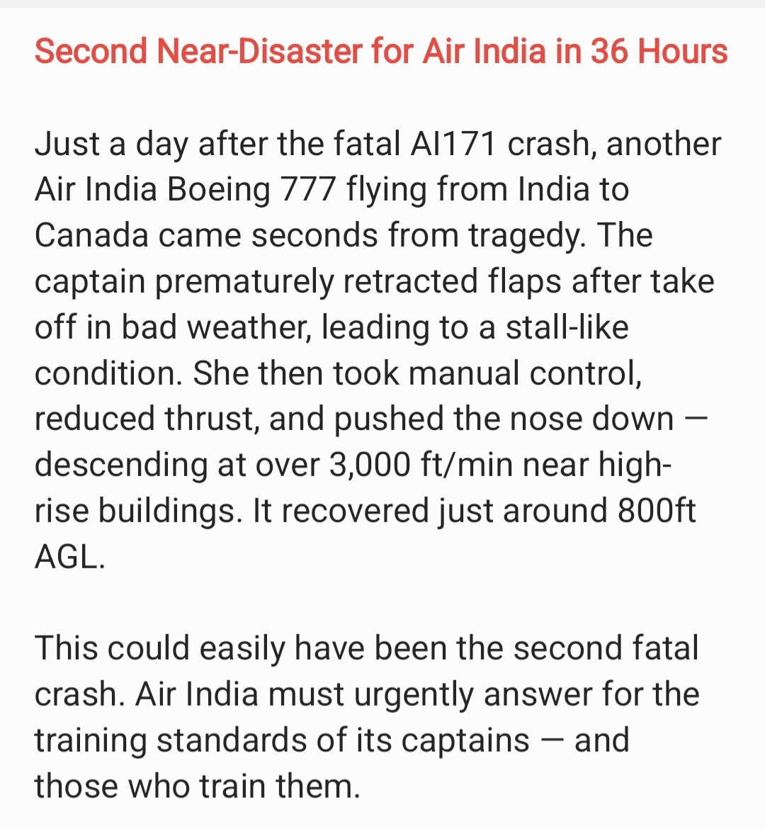 Daedalusflew's tweet image. Second Near-Disaster for @airindia in 36 Hours