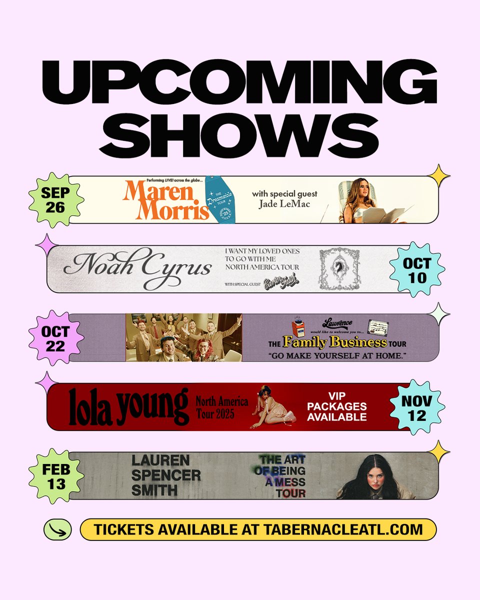 TabernacleATL's tweet image. She is the moment ✨ Don’t miss these powerhouse artists headed to the Tab! Round up the squad and get tickets now: bit.ly/4eY8IKn 🎟️👑