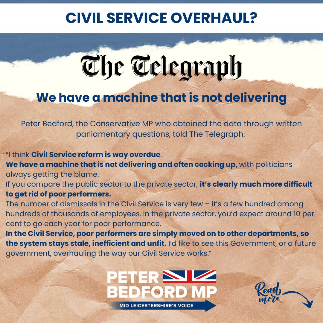 We have a Civil Service Machine that's not delivering👇🏽
telegraph.co.uk/politics/2025/…