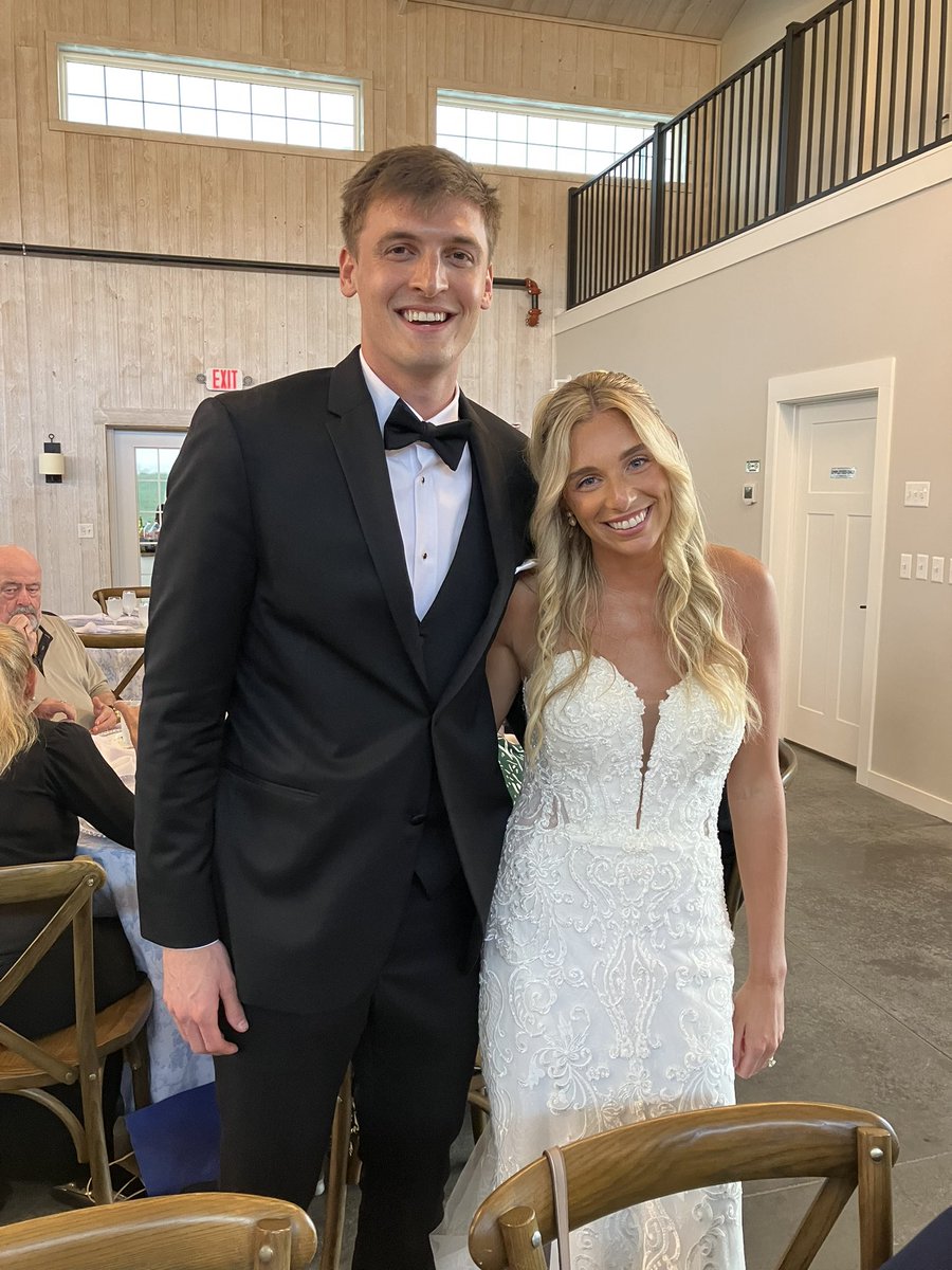 Two Malone alumni got married this weekend, a big congrats to Alexis Hutchison and Bo Myers! ♥️💙 We love you! 💍