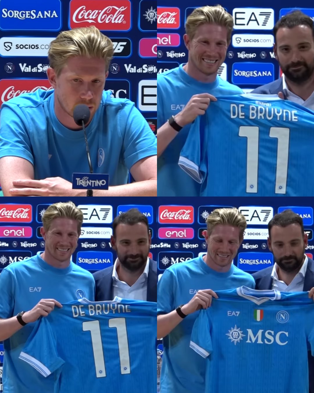 ナポリ DE BRUYNE 11 EA7 X-LARGE De Bruyne chooses number 11 jersey for Napoli, sparking fan