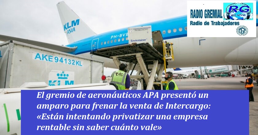 El gremio de aeronáuticos #APA presentó un amparo para frenar la venta de Intercargo: «Están intentando privatizar una empresa rentable sin saber cuánto vale» radiogremial.com.ar/el-gremio-de-a…
