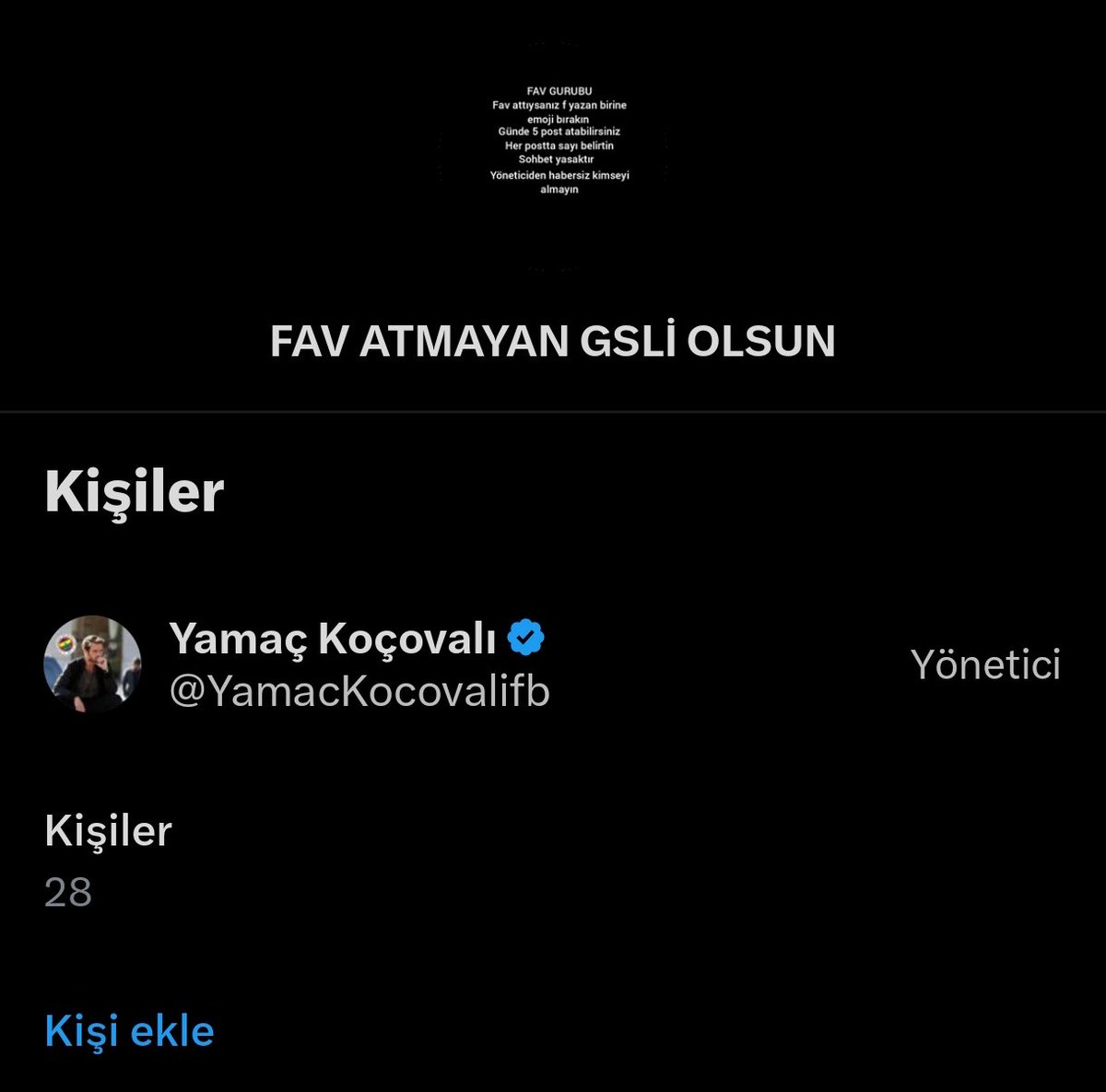 İyi akşamlar herkese fav gurubu kurduk gelmek isteyen arkadaşlar ment atsın alım yapıyoruz