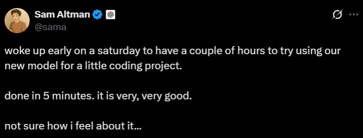 kosuke_agos_en's tweet photo. GPT 5 is coming very soon, and it codes the entire project in 5 mins. https://t.co/aULV9n6vA3