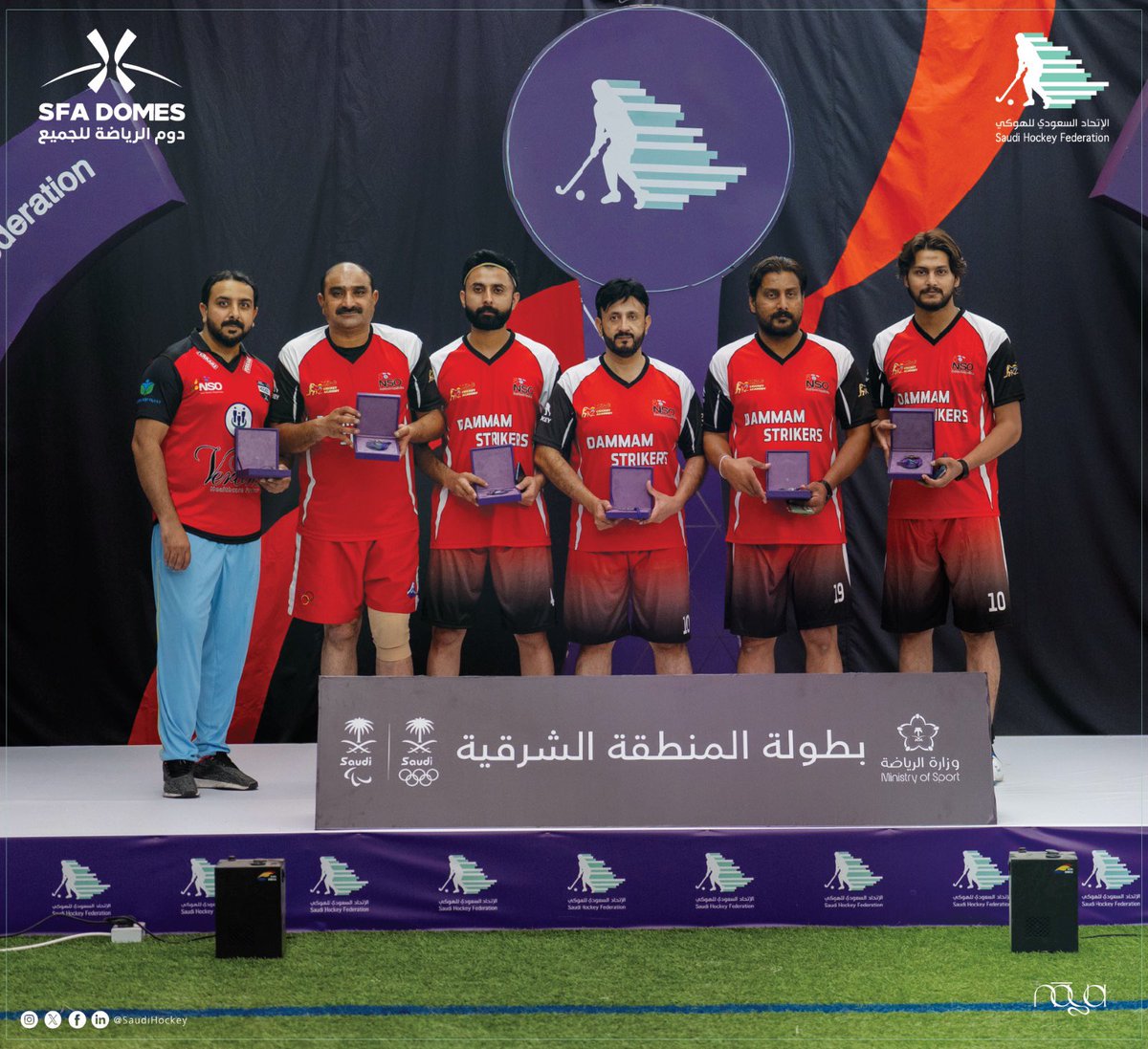 نهاية مشوّقة لبطولة المنطقة الشرقية!🏆
الجهد، الحماس، واللعب النظيف رسموا لنا بطولة لا تُنسى!
وهذي هي نتائج الأبطال:
🥇المركز الأول: نقي
🥈المركز الثاني: براق الجبيل 
🥉المركز الثالث: الدمام استريكرز
كل الفرق كانوا قد التحدي، وشكراً لكل من ساهم في نجاح البطولة!💜

جاهزين للتحدي