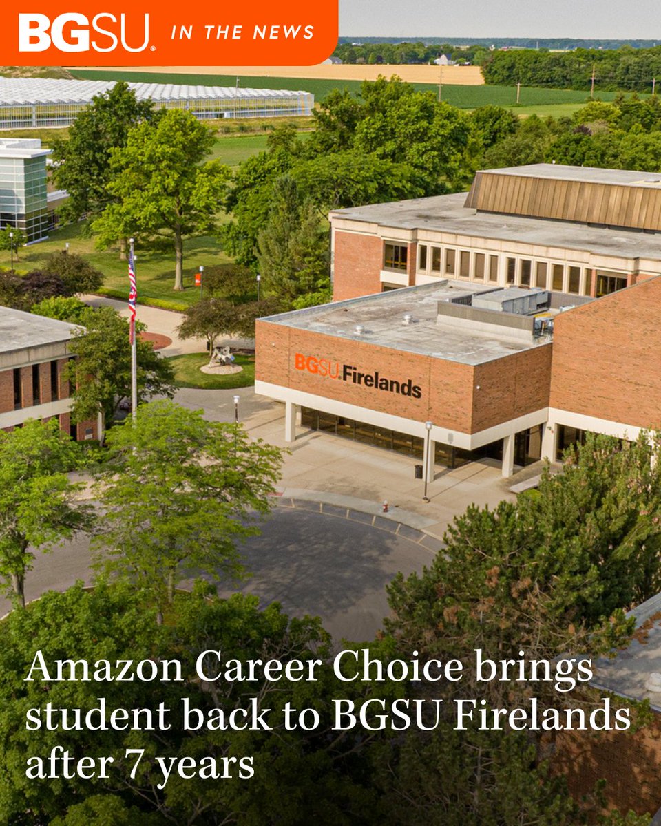 bgsu's tweet image. As a program manager and business analyst for @amazon, Marcus Cobbs took advantage of the Amazon Career Choice program and returned to Bowling Green State University Firelands campus to complete his bachelor’s degree.
The program provides Amazon employees comprehensive…