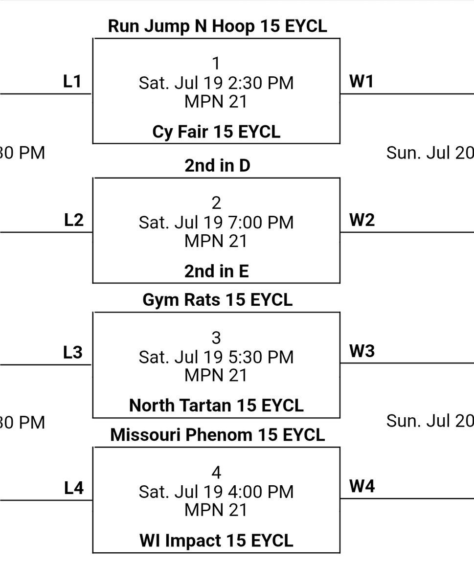 2-1 Next up Gym Rats 15U EYCL
📍Court 21
⏰️ 5:30 PM

Lets Gooo!! <a href="/NT_ETS_Academy/">North Tartan 16U ECYL (2026)</a> <a href="/NorthTartan/">North Tartan</a> <a href="/NikeGirlsEYBL/">Nike Girls EYBL</a> <a href="/niketoc/">Nike Tournament of Champions</a> <a href="/BradyJ_Peterson/">Brady Peterson🇵🇷</a> <a href="/EricJrAllStar/">EricJrAllStar</a> <a href="/PGHMinnesota/">Prep Girls Hoops Minnesota</a> <a href="/EconAdjunct/">Sidney A. Johnson, Ph.D.</a> <a href="/AsherScouting/">Asher Scouting</a>