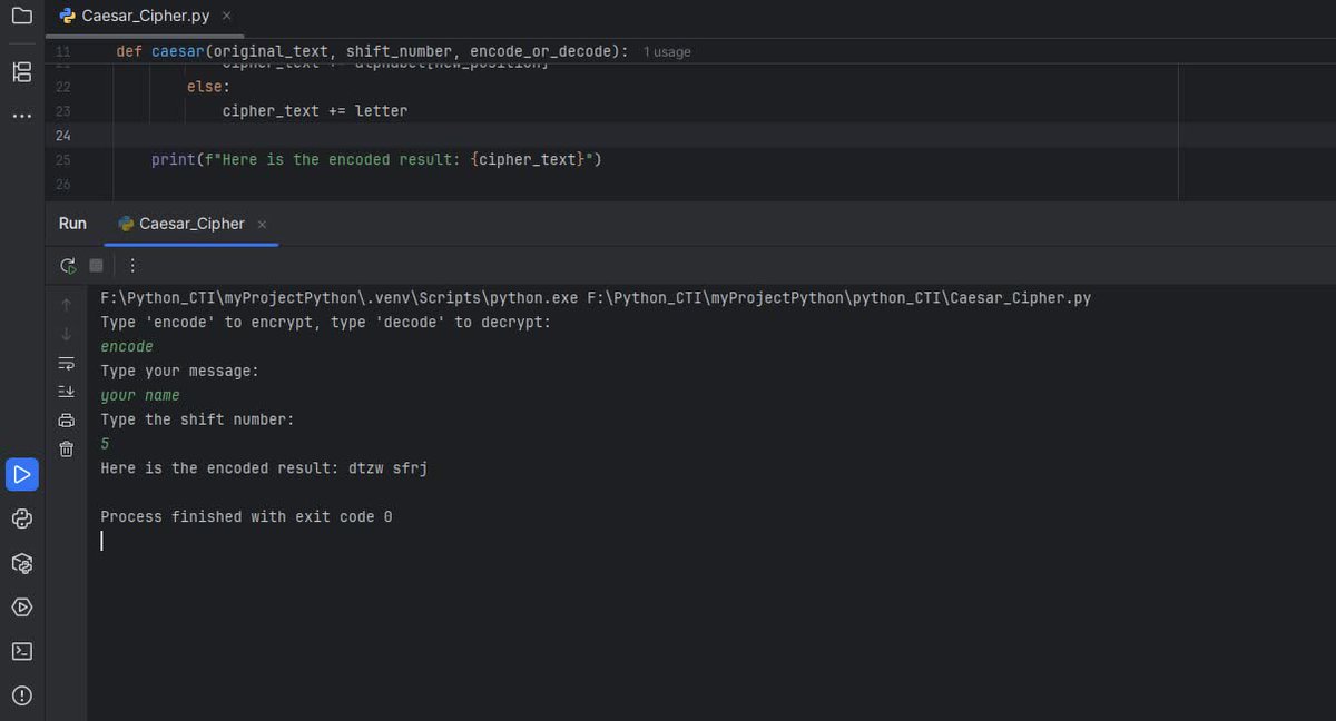 Sw_Habibi's tweet photo. Resolving Caesar Cipher Project Error. By #python #programming 
#Afghanistan 
#AfghanGirlsCode
#WomenInTech 
@CodeToInspire
@f_forough
@a_daneshyar https://t.co/egc0henW9b