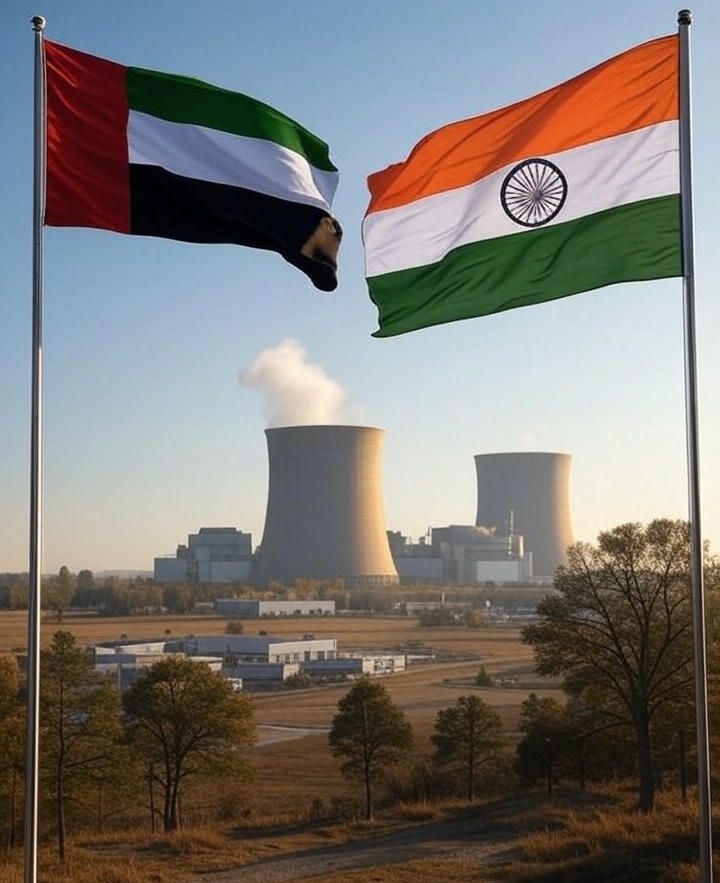 Nuclear_BP's tweet image. 🇮🇳🤝🇦🇪 India and UAE Deepen Strategic Ties Through Nuclear & Tech Collaboration ⚛️💡
India and the United Arab Emirates are evolving from trade partners to innovation allies.
With bilateral trade already surpassing $100B—five years ahead of schedule—the focus is now shifting to…