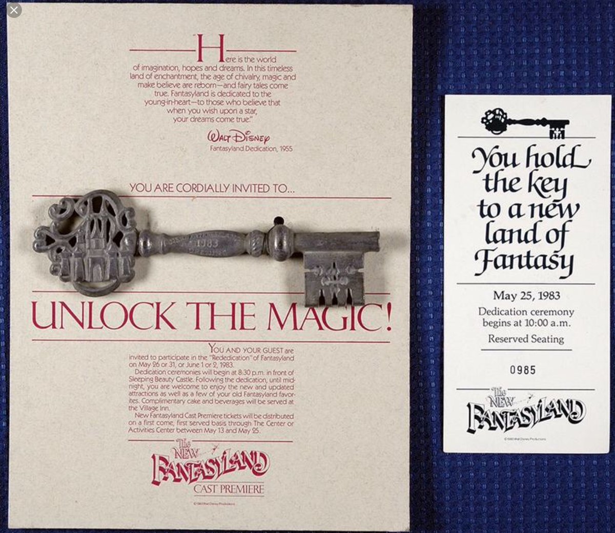 boss_angeles's tweet image. New Fantasyland 1983. Probably the first decorative "Key" that eventually inspired the whole collectible Key thing. It's really pewter.