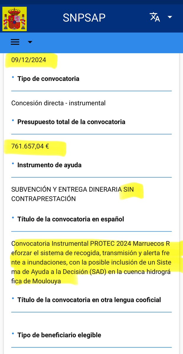 🔴 Valencianos y manchegos, no se pierdan esto.

En diciembre de 2024 <a href="/AECID_es/">AECID</a> tuvo a bien destinar casi 800.000€ a esto en MARRUECOS 🇲🇦 :

“Reforzar el sistema de recogida, transmisión y alerta frente a INUNDACIONES …en la cuenca hidrográfica de Moulouya”

Sus impuestos…