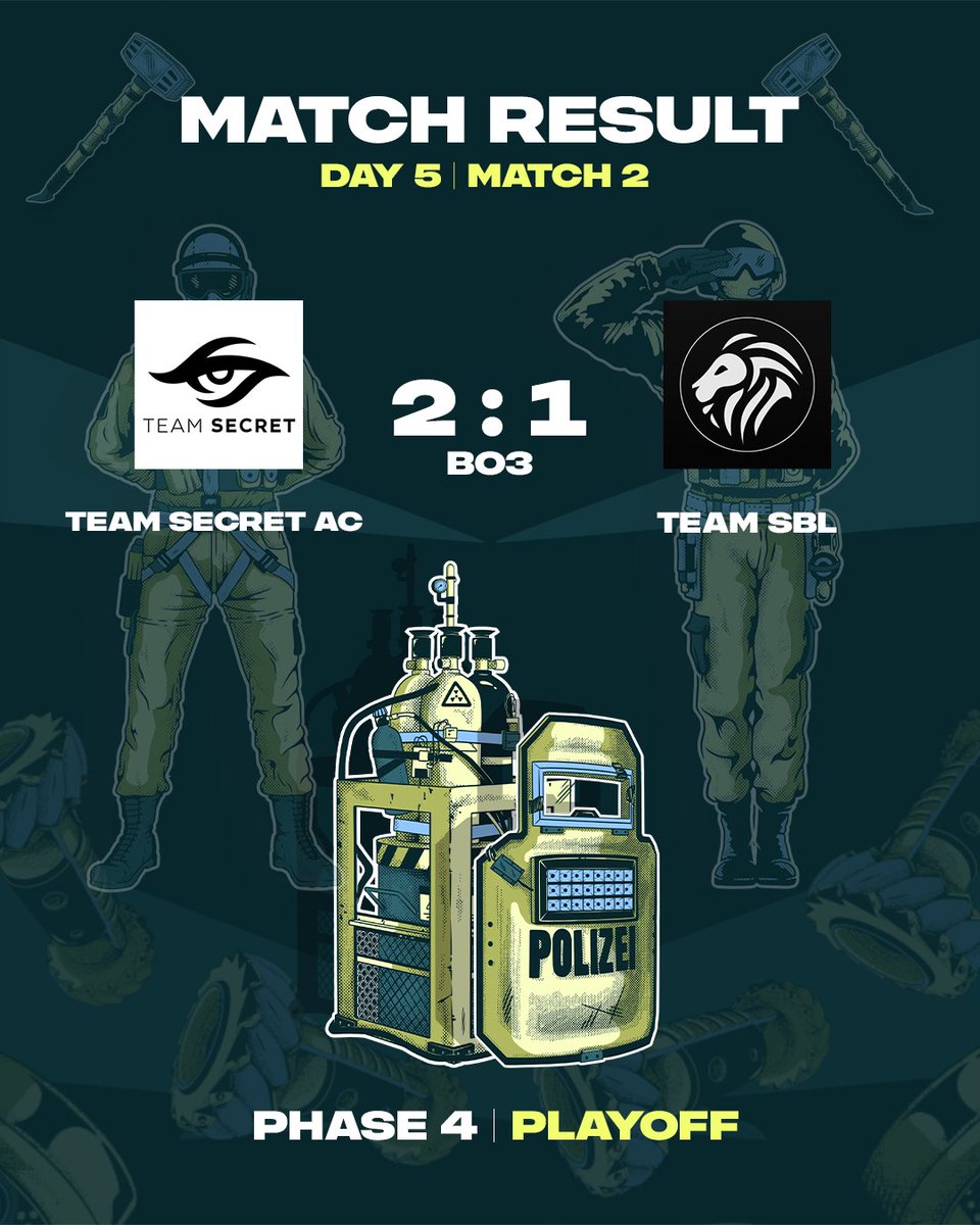 What. A. Match. 🔥

<a href="/teamsecret/">Team Secret</a> AC come out on top against <a href="/TeamSBLgg/">Team SBL</a>  in an intense Bo3 showdown! 💪

Massive respect to both teams for putting on a show. 🙌

#R6combine