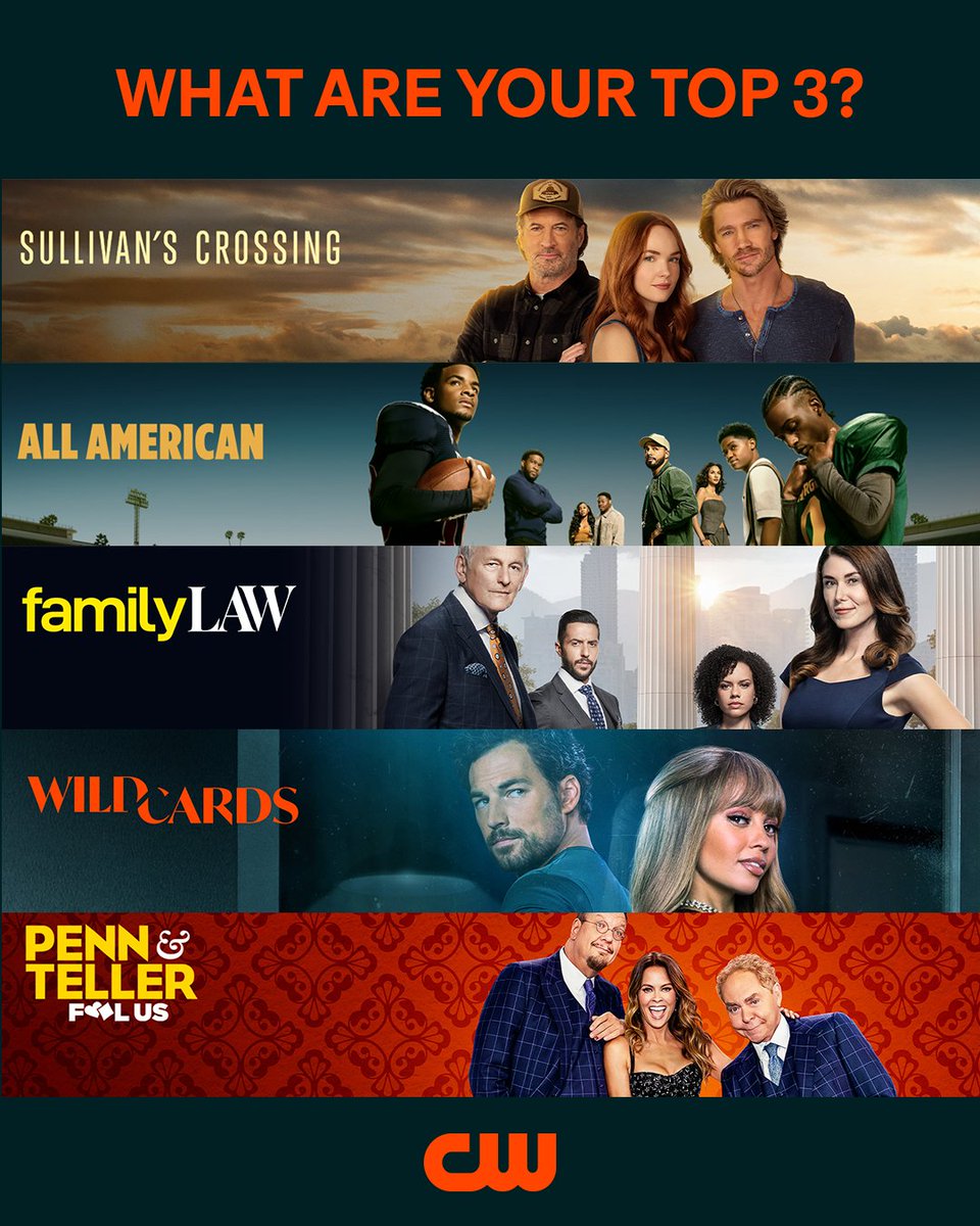 TheCW's tweet image. Let us know in order 👇